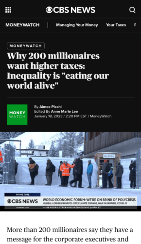 Why 200 millionaires want higher taxes: Inequality is 