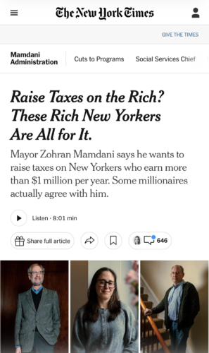 Raise taxes on the rich? These rich New Yorkers are all for it