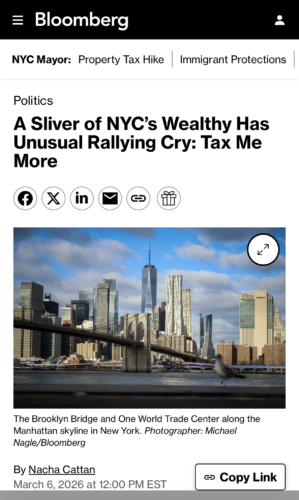 A sliver of NYC’s wealthy has unusual rallying cry: tax me more