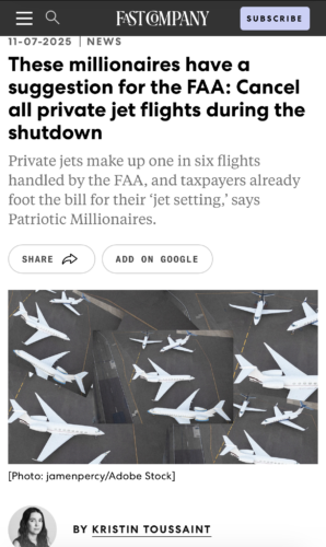 These millionaires have a suggestion for the FAA: Cancel all private jet flights during the shutdown